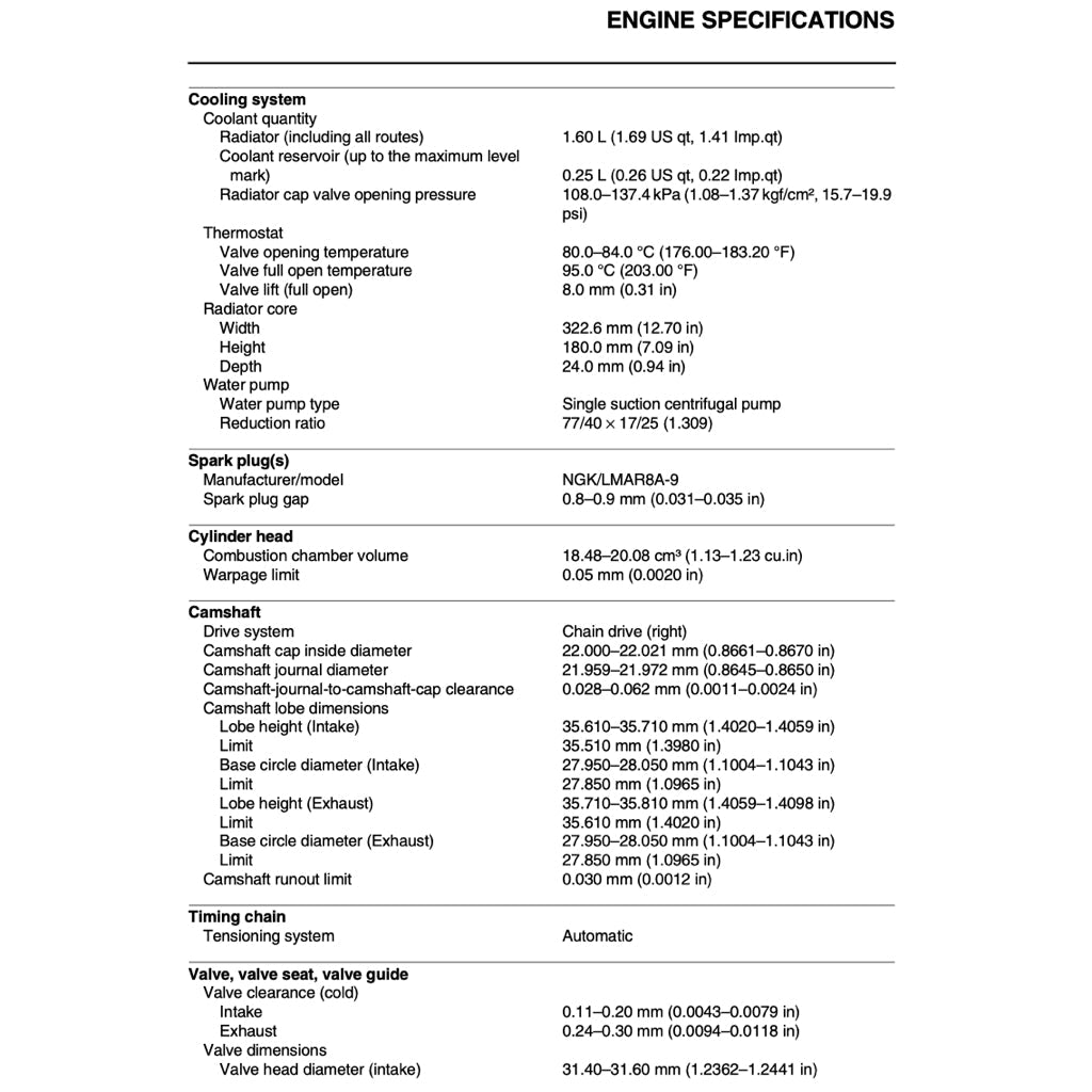 YAMAHA XSR700 XSR 700 2016+ Full Manual Set – Repair & Maintenance Manual and User Handbook