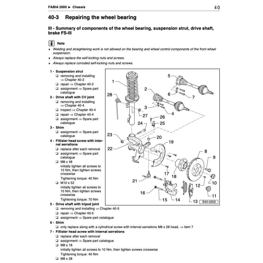 SKODA FABIA 6Y 1999-2007 Full Manual Set – Repair & Maintenance Manual