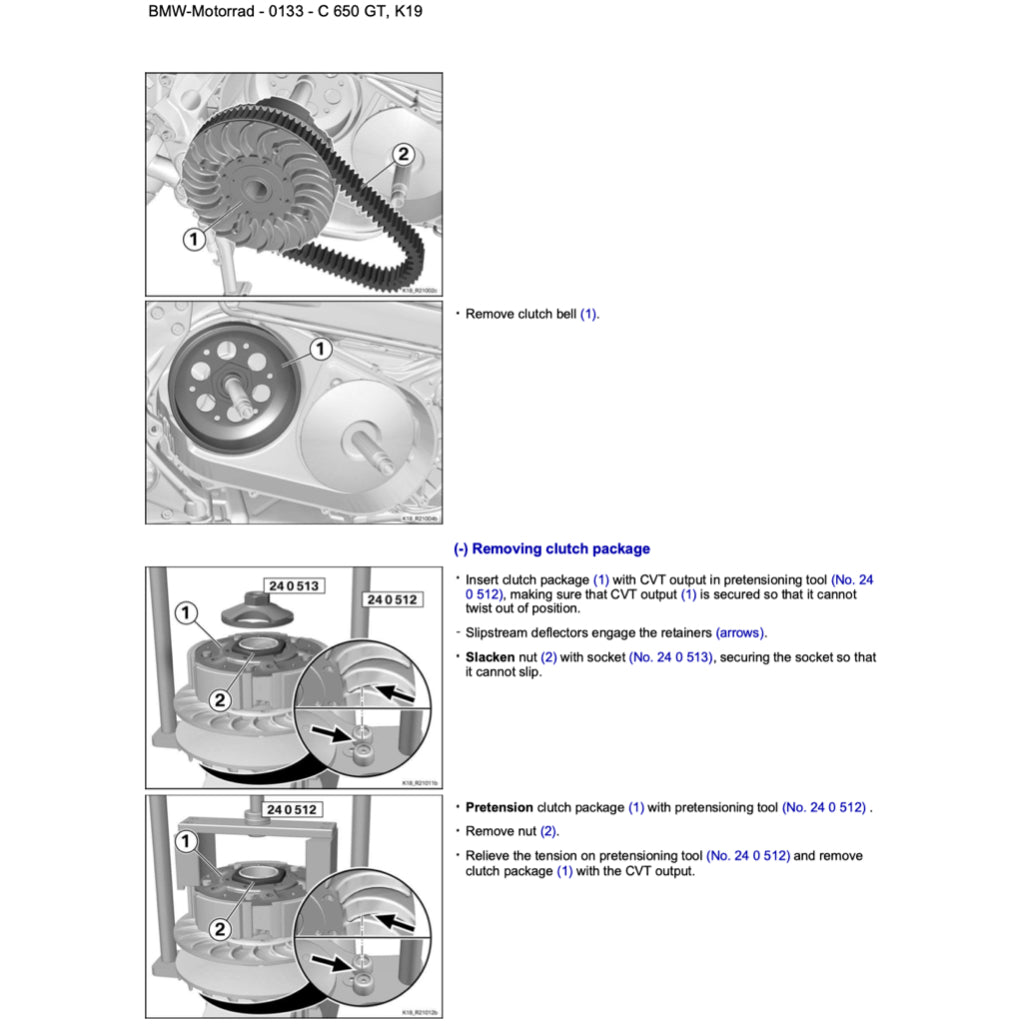 BMW C650GT 2012-2020 Full Manual Set – Repair & Maintenance Manual and Spare Parts Catalog and RIDER'S MANUAL