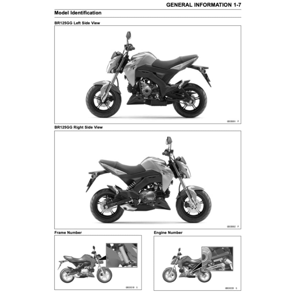 KAWASAKI Z125 / PRO 2017+ Full Manual Set – Repair & Maintenance Manual and User Handbook