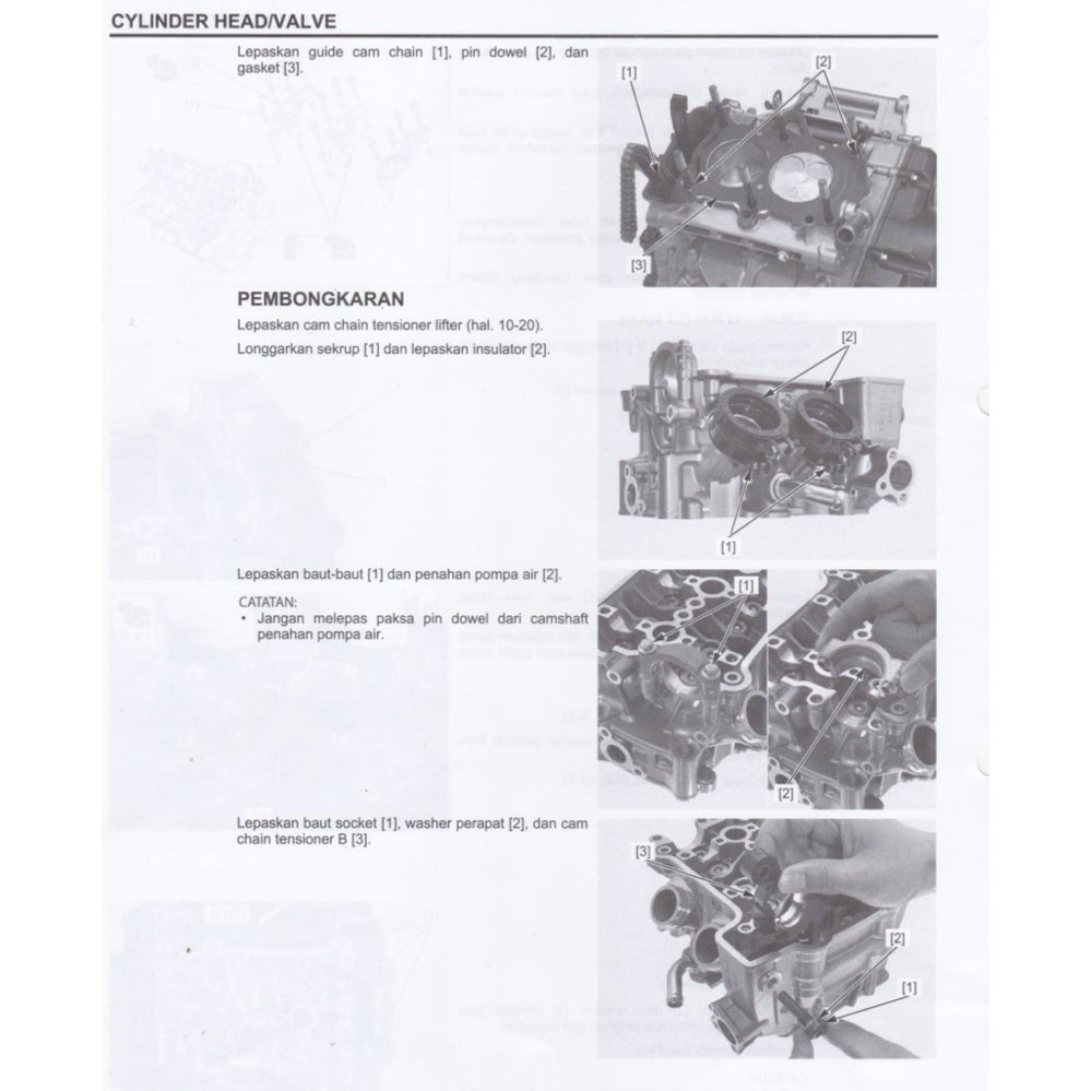 HONDA CBR 250RR CBR250RR MC51 2017-2023 Full Manual Set – Repair & Maintenance Manual and Spare Parts Catalog and User Handbook - BAHASA INDONESIA