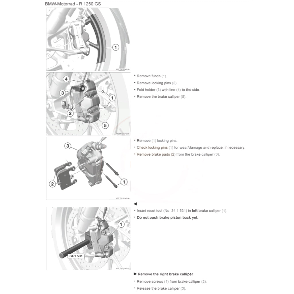 BMW R1250 GS K50 2019-2023 Full Manual Set – Repair & Maintenance Manual and Spare Parts Catalog