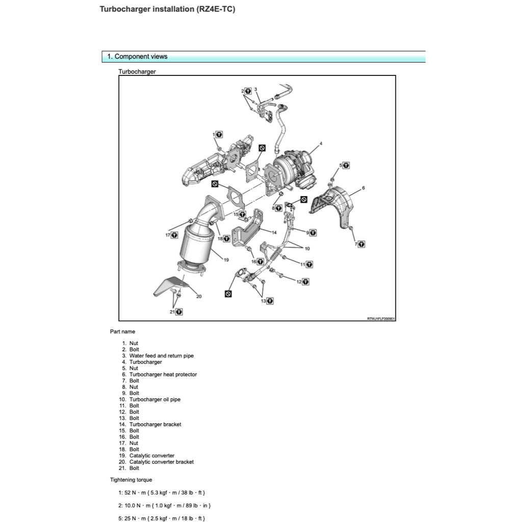 ISUZU ENGINE RZ4E-TC Workshop Repair Manual