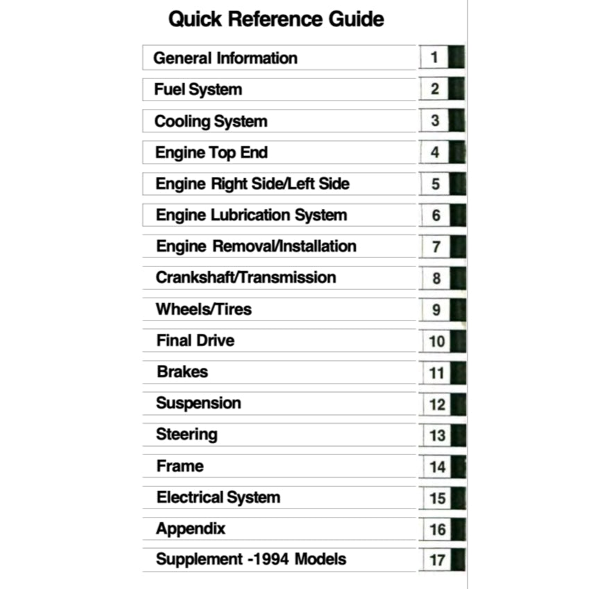 KAWASAKI KLX250 KLX 250 1993-2007 Full Manual Set – Repair & Maintenance Manual and Spare Parts Catalog