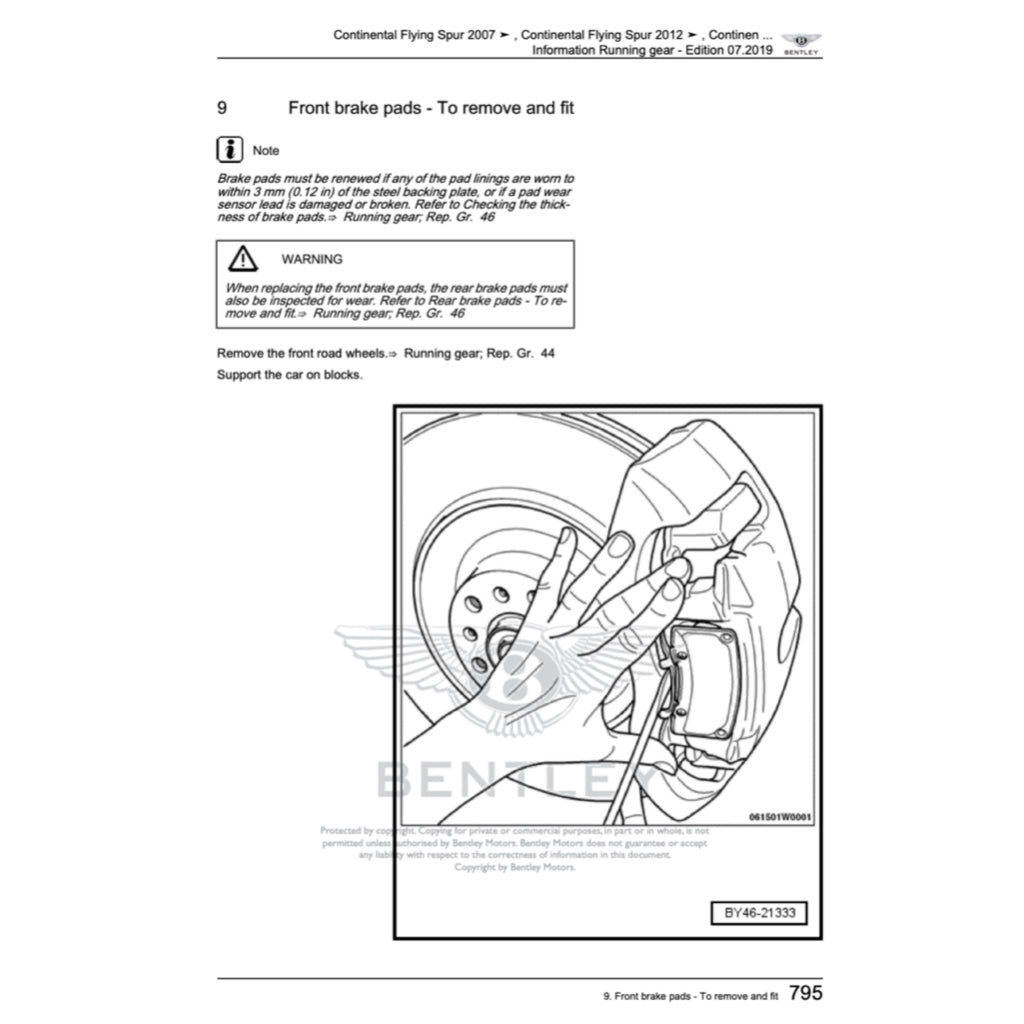 BENTLEY CONTINENTAL FLYING SPUR W12 2005-2013 Full Manual Set – Repair & Maintenance Manual