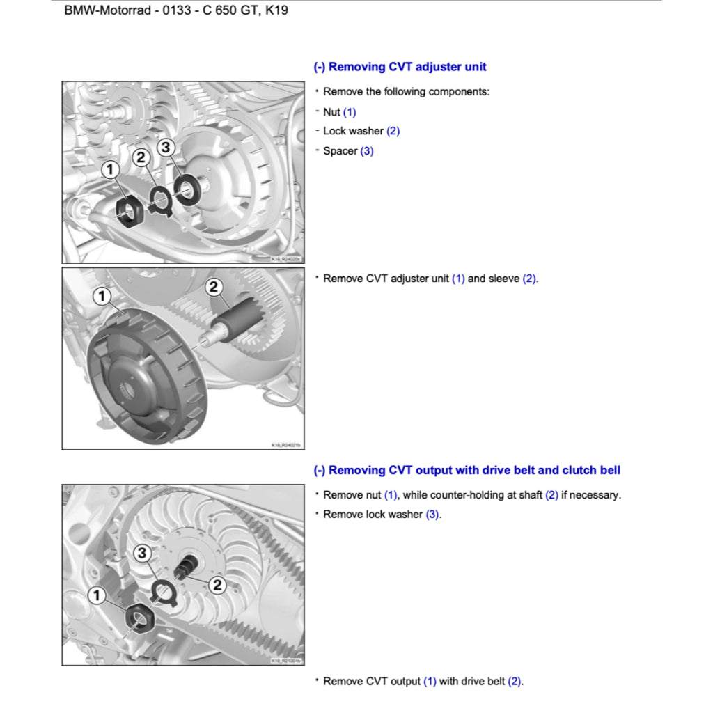 BMW C650GT 2012-2020 Full Manual Set – Repair & Maintenance Manual and Spare Parts Catalog and RIDER'S MANUAL