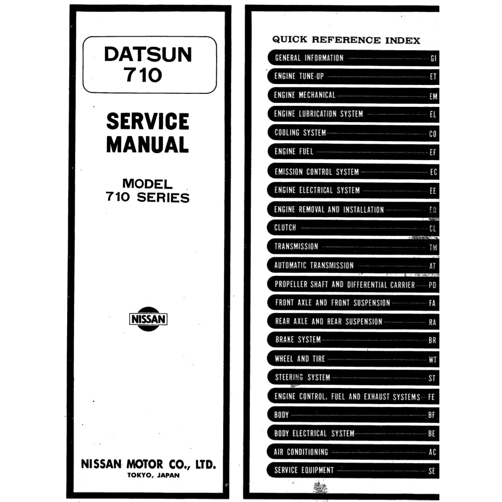 DATSUN VIOLET 710 1973-1977 Full Manual Set – Repair & Maintenance Manual