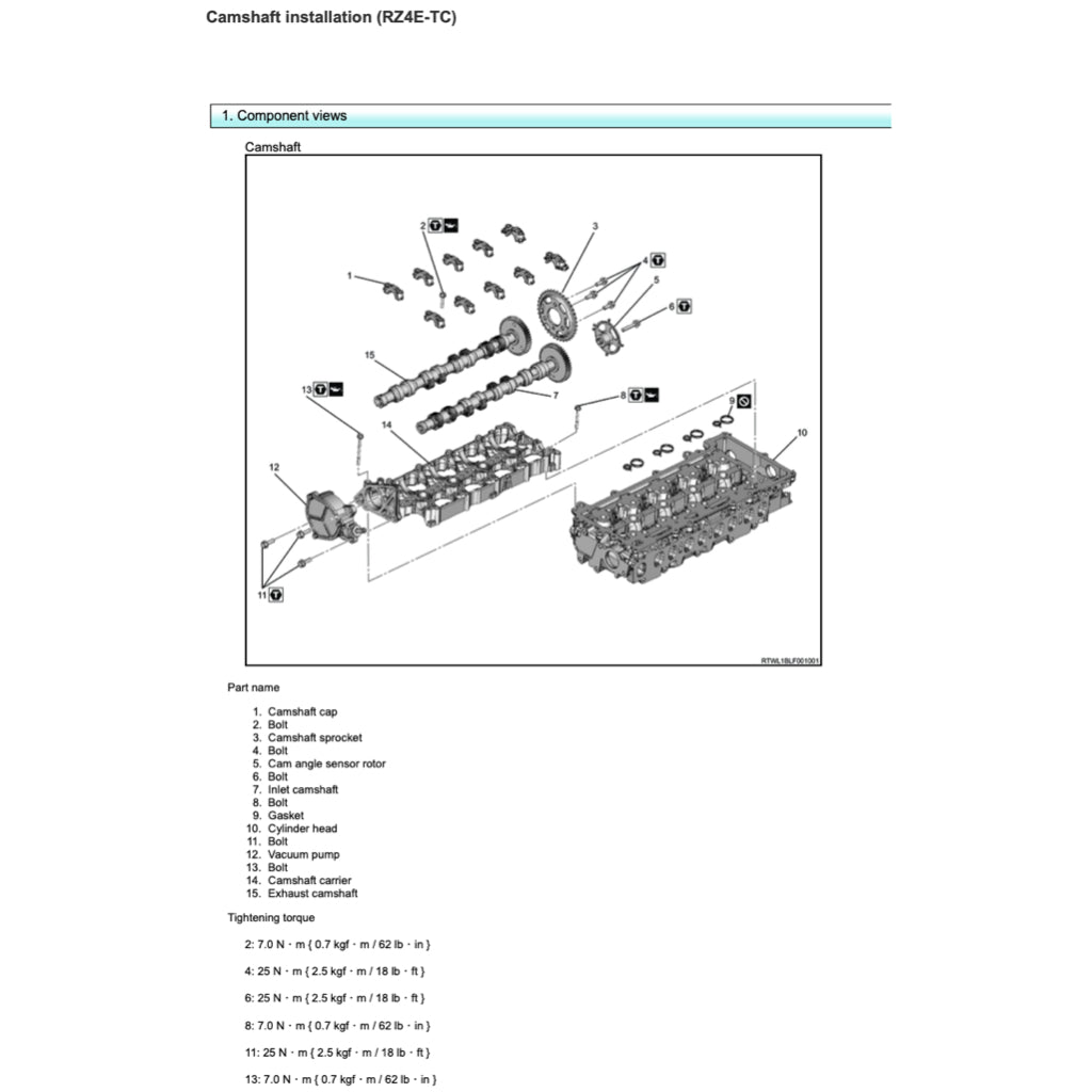 ISUZU ENGINE RZ4E-TC Workshop Repair Manual