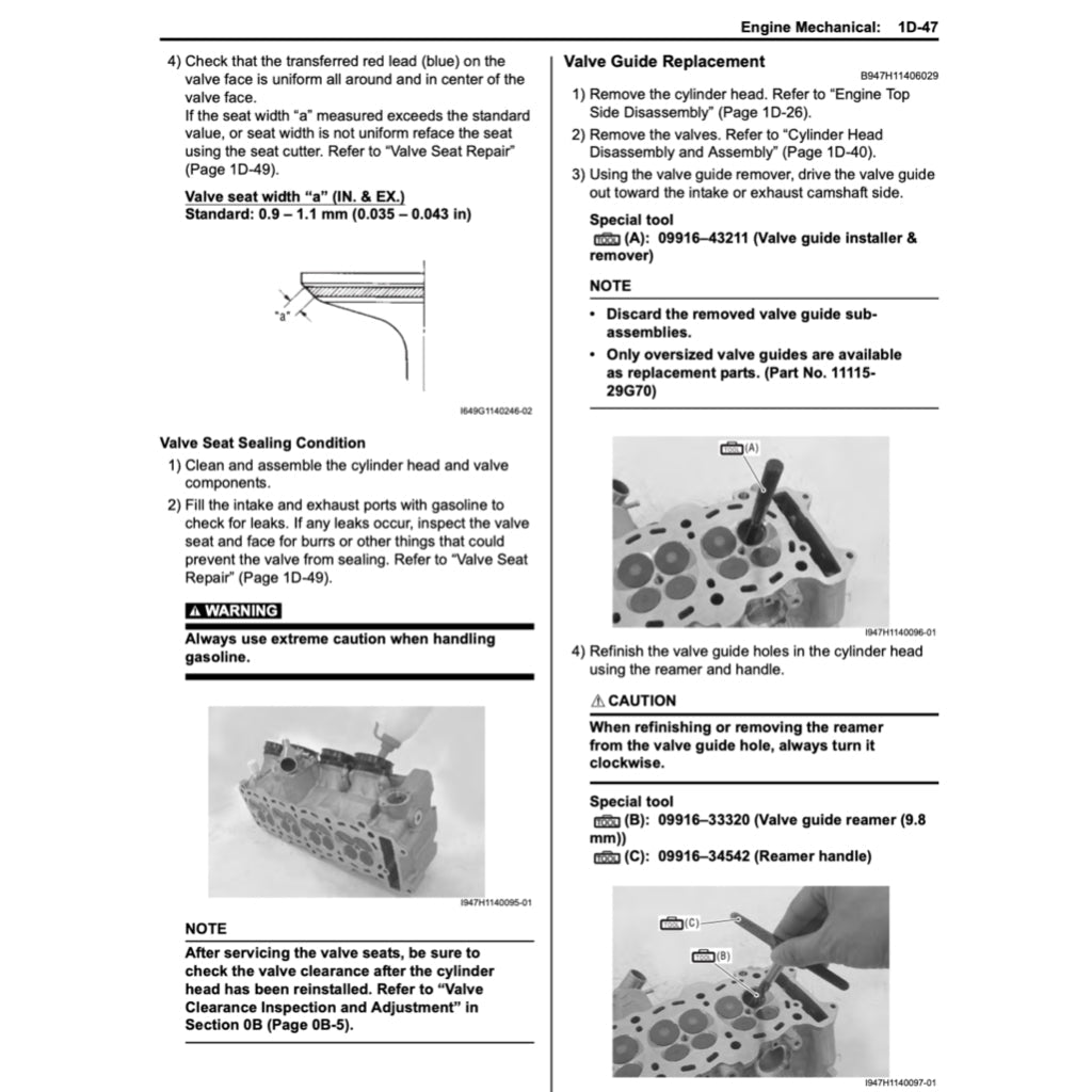 SUZUKI GSX-R 1000 K9/L0/L1 2009-2016 Full Manual Set – Repair & Maintenance Manual