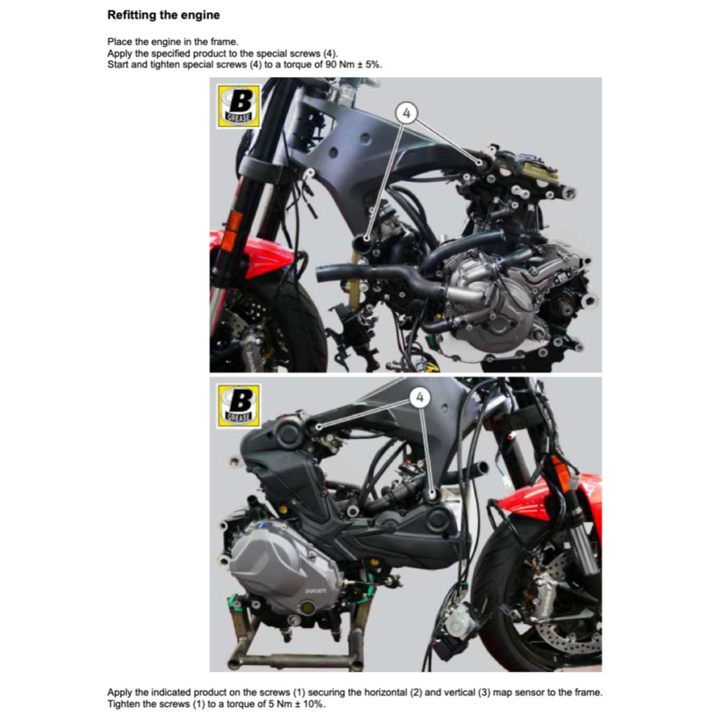 DUCATI MONSTER 937+ 2021+ Full Manual Set – Repair & Maintenance Manual and Spare Parts Catalog and User Handbook