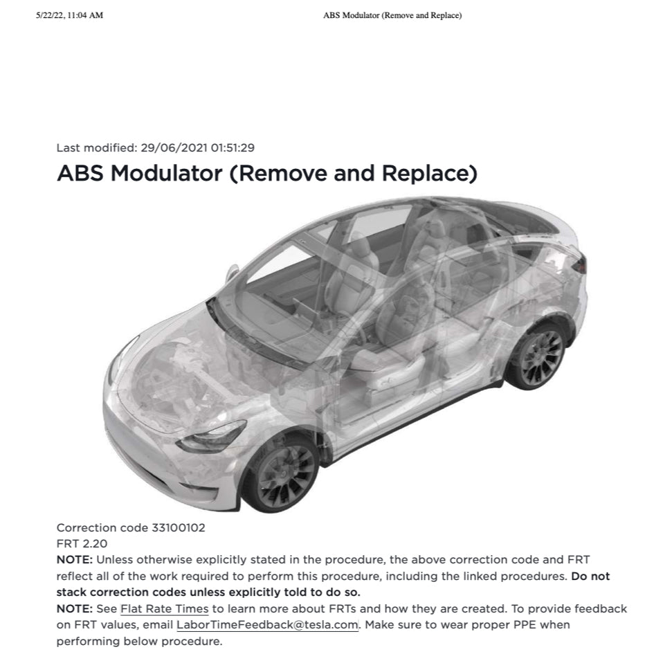 TESLA MODEL Y 2020+ Full Manual Set – Repair & Maintenance Manual