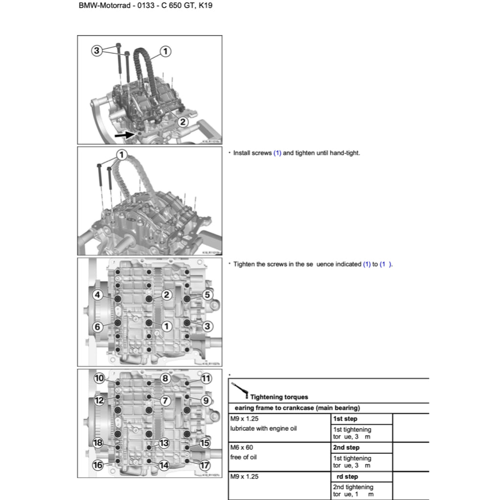 BMW C650GT 2012-2020 Full Manual Set – Repair & Maintenance Manual and Spare Parts Catalog and RIDER'S MANUAL