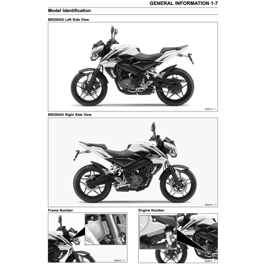 KAWASAKI BAJAJ PULSAR 200NS 2013+ Full Manual Set – Repair & Maintenance Manual and Spare Parts Catalogand User Handbook