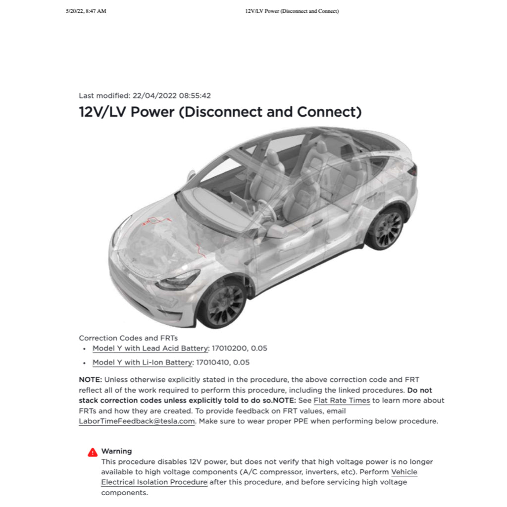 TESLA MODEL Y 2020+ Full Manual Set – Repair & Maintenance Manual