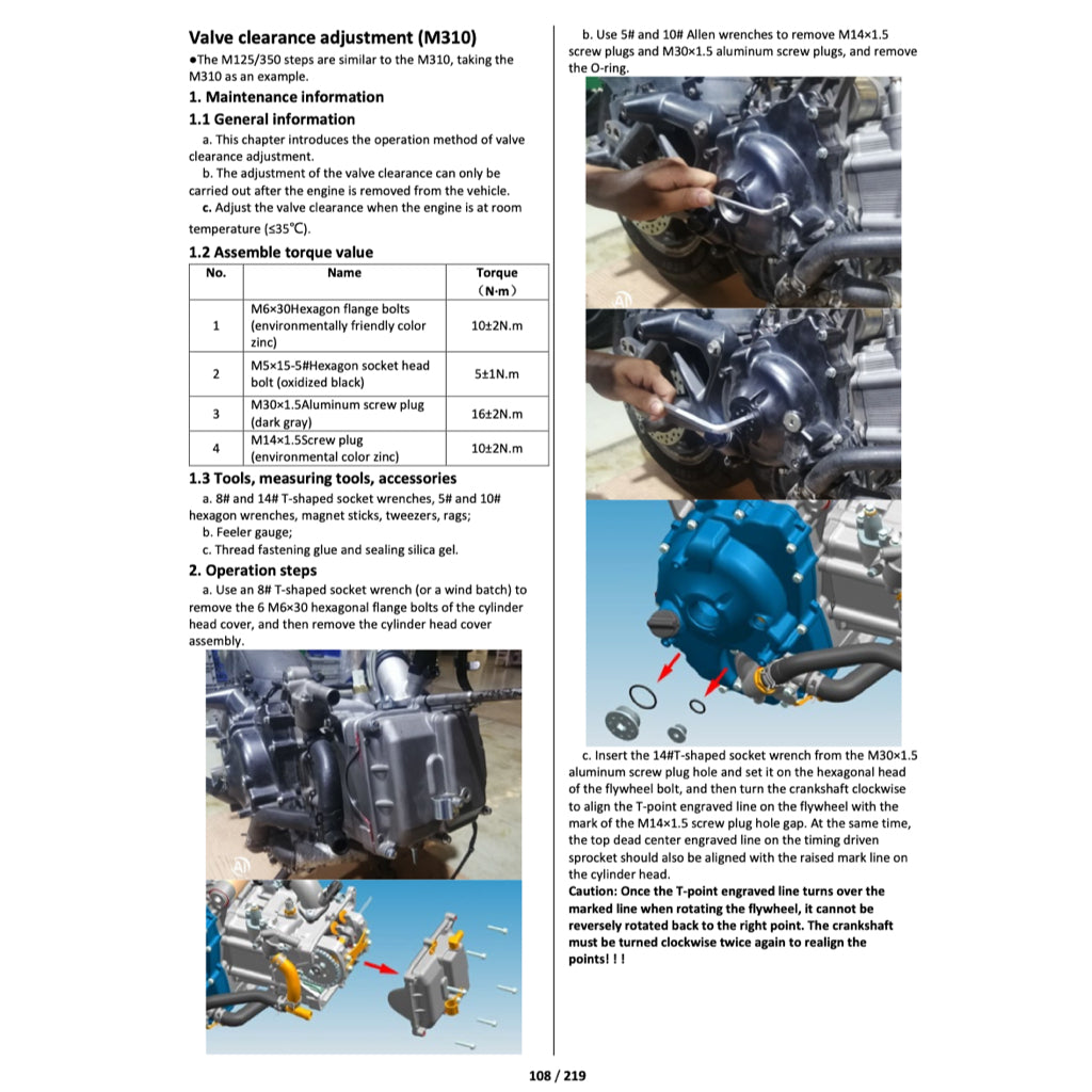 ZONTES M125 / M310 / M350 / M350E 2021-2023 Full Manual Set – SERVICE MAINTENANCE MANUAL