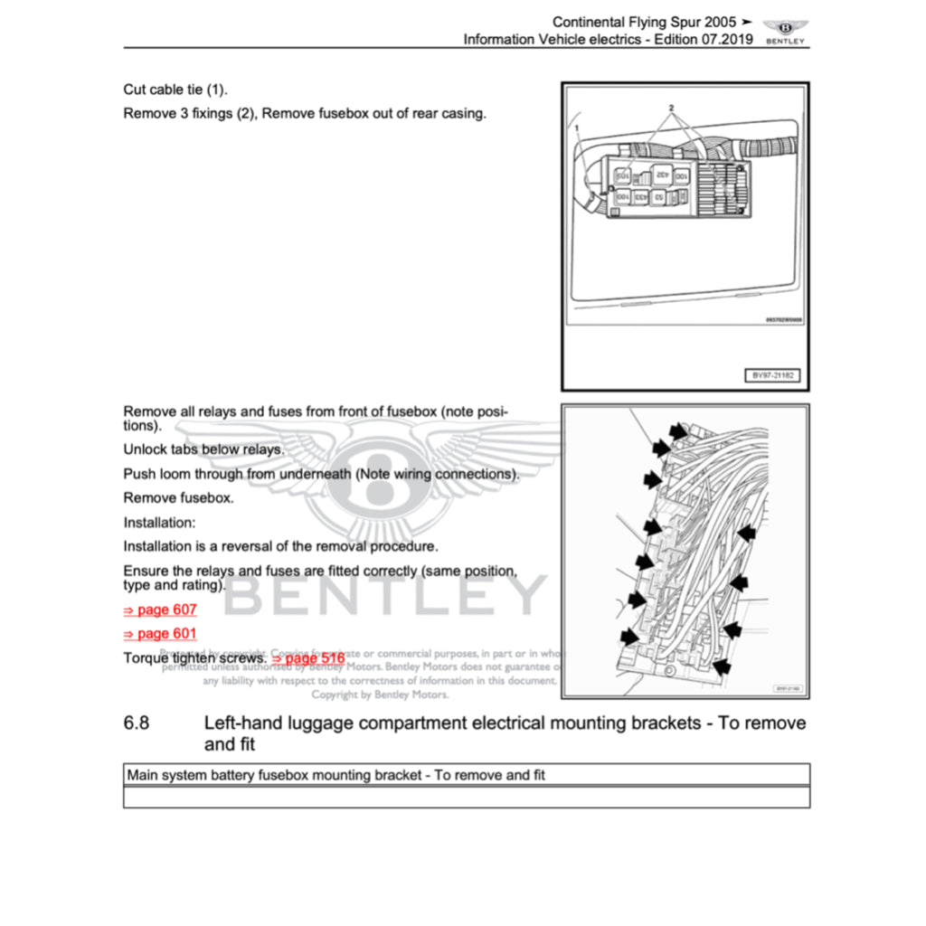 BENTLEY CONTINENTAL FLYING SPUR W12 2005-2013 Full Manual Set – Repair & Maintenance Manual