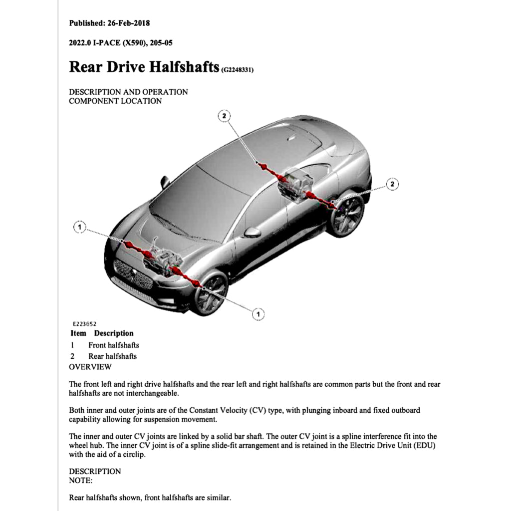 JAGUAR I-PACE EV400 X590 2018+ Full Manual Set – FACTORY Repair & Maintenance Manual
