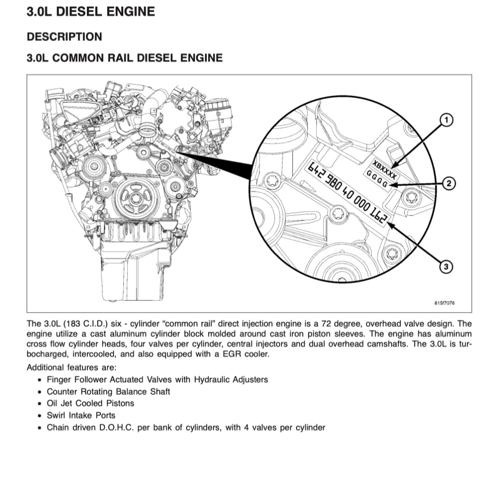 MERCEDES BENZ ENGINE OM642 SERVICE REPAIR MANUAL