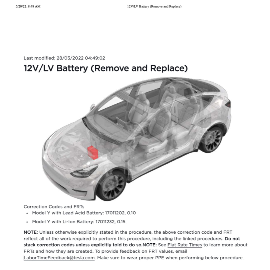 TESLA MODEL Y 2020+ Full Manual Set – Repair & Maintenance Manual