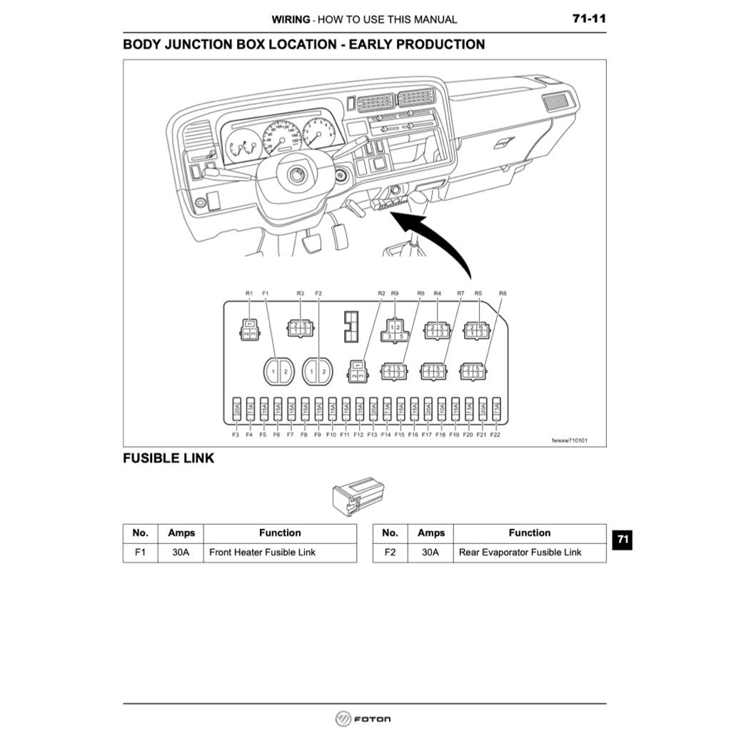 FOTON VIEW C2 2011-2016 Full Manual Set – Repair & Maintenance Manual