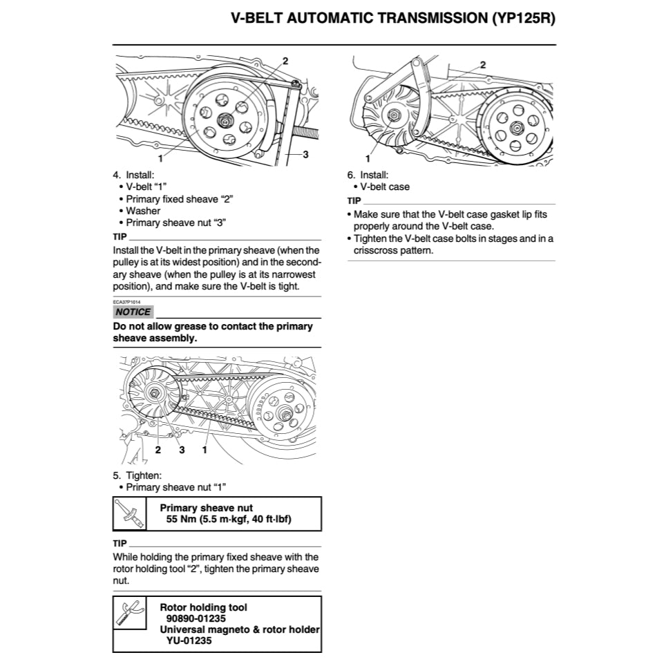 X-MAX YAMAHA XMAX 125/250 YP125R/250R 2010-2013 Full Manual Set – Repair & Maintenance Manual and User Handbook