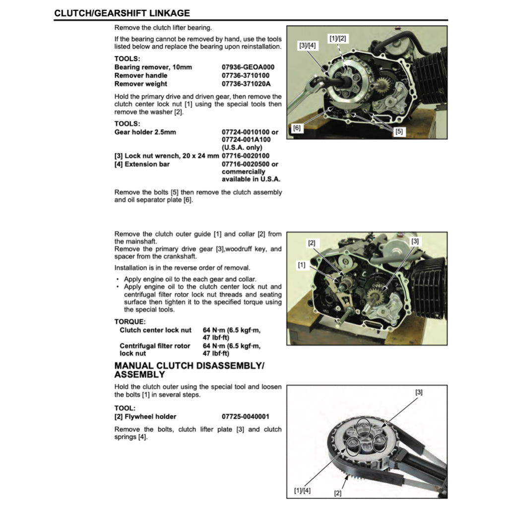 HONDA MSX125 GROM 2013-2018 Full Manual Set – Repair & Maintenance Manual and Spare Parts Catalog and User Handbook