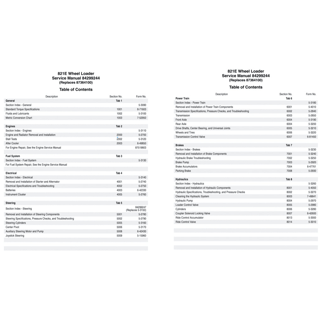 CASE 821E TIER 3 WHEEL LOADER Workshop Repair Manual