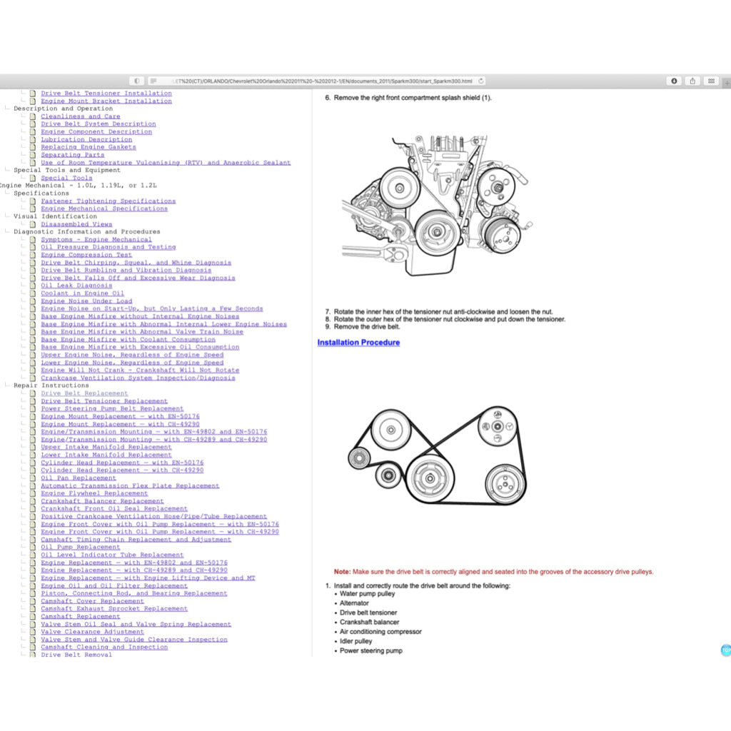 CHEVROLET SPARK M300 2009-2014 Full Manual Set – Repair & Maintenance Manual