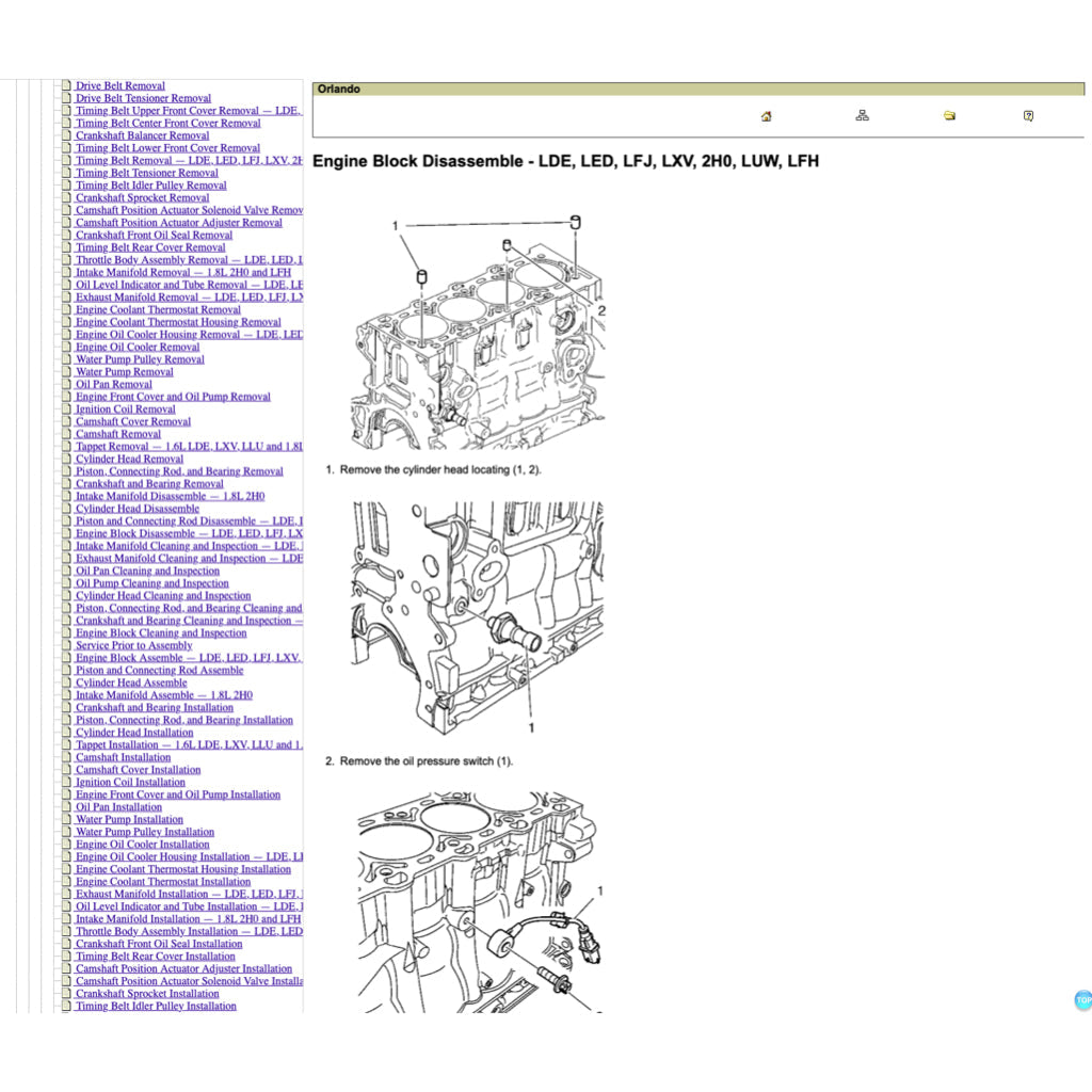 CHEVROLET ORLANDO 2011-2014 Full Manual Set – Repair & Maintenance Manual