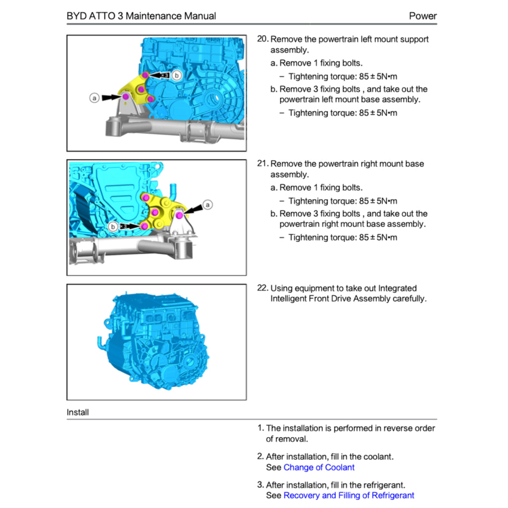 BYD ATTO 3 ATTO3 2022+ Full Manual Set – Repair & Maintenance Manual