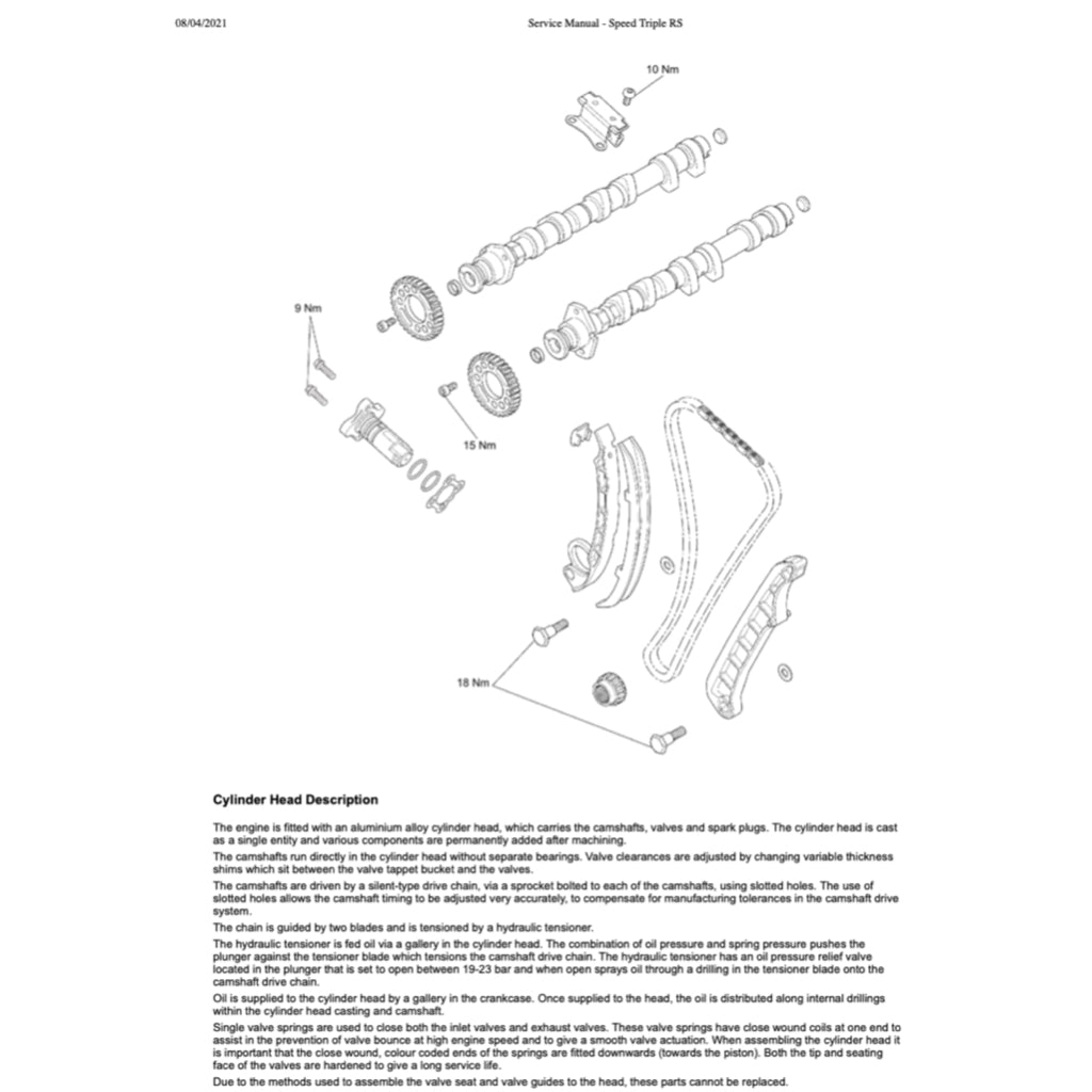 TRIUMPH SPEED TRIPLE 1050 RS 2018-2020 Full Manual Set – SERVICE MANUAL and User Handbook