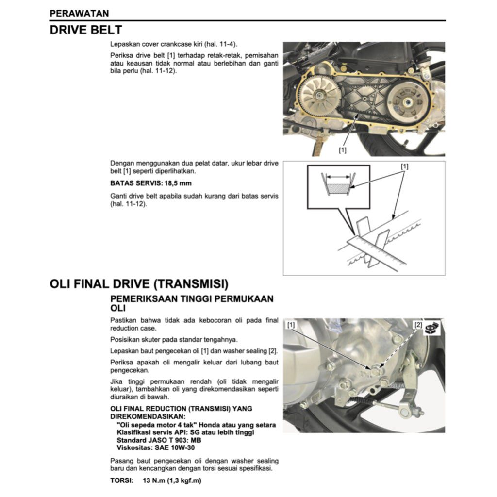 HONDA BEAT 110 PGM-FI 2012-2020 Full Manual Set – Repair & Maintenance Manual and Spare Parts Catalog and User Handbook - BAHASA INDONESIA