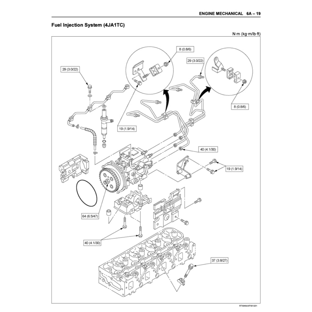 ISUZU ENGINE 4JA1 / 4JA1-TC / 4JH1 /4JH1-TC Workshop Repair Manual
