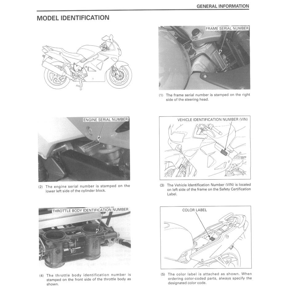 HONDA VFR800 Fi INTERCEPTOR 1997-2001 Full Manual Set – Repair & Maintenance Manual and User Handbook