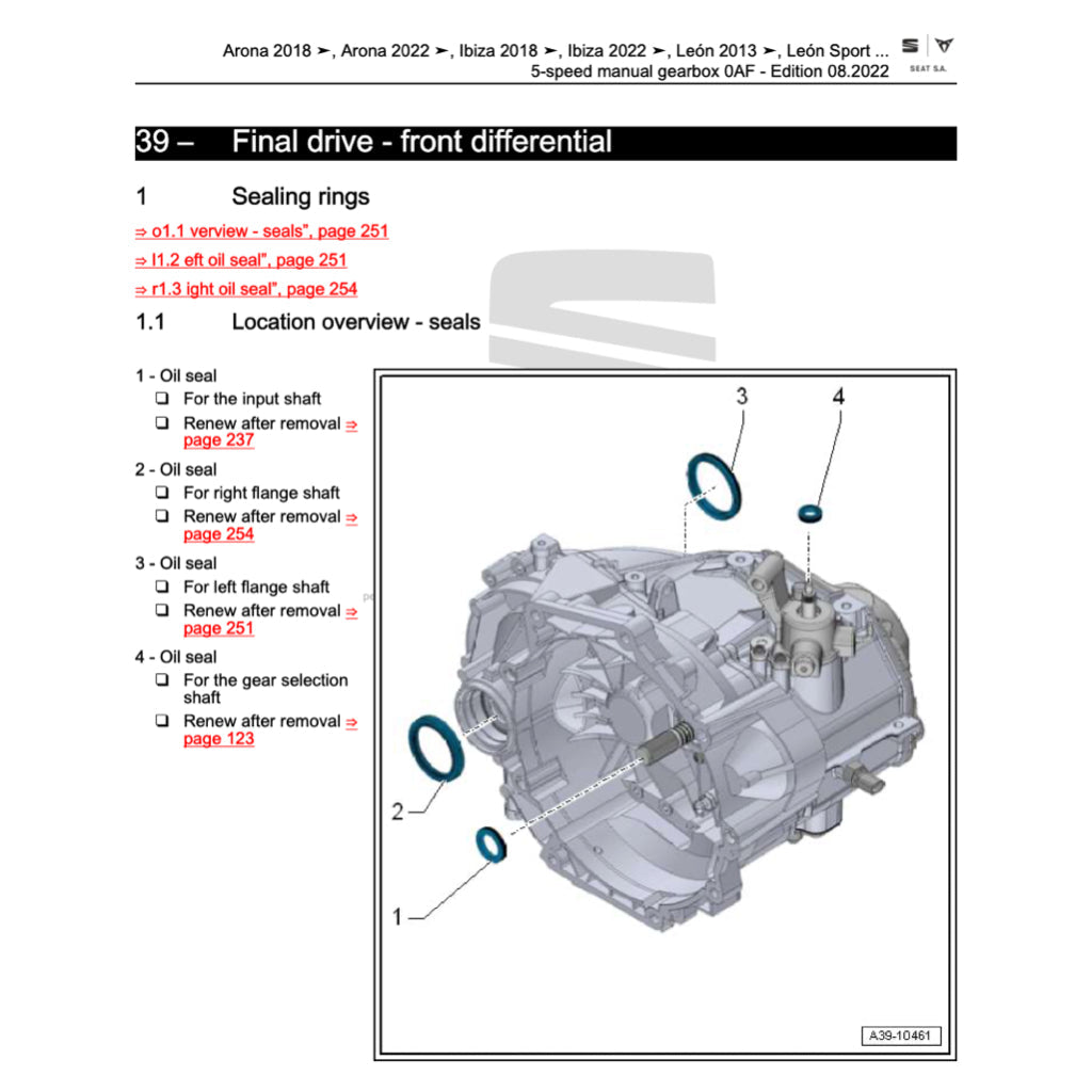 SEAT IBIZA 6F 2017+ Full Manual Set – Repair & Maintenance Manual