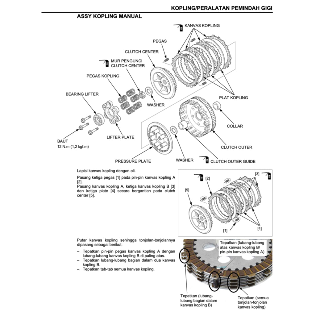 HONDA SUPRA 125 X HELM PGM-FI 2012+ Full Manual Set – Repair & Maintenance Manual and Spare Parts Catalog and User Handbook - BAHASA INDONESIA