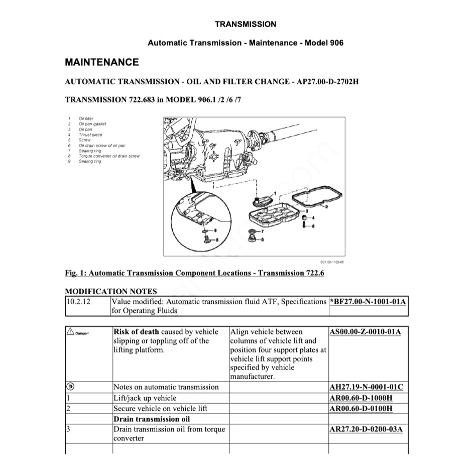 MERCEDES-BENZ SPRINTER 906 2006-2018 Full Manual Set – Repair & Maintenance Manual