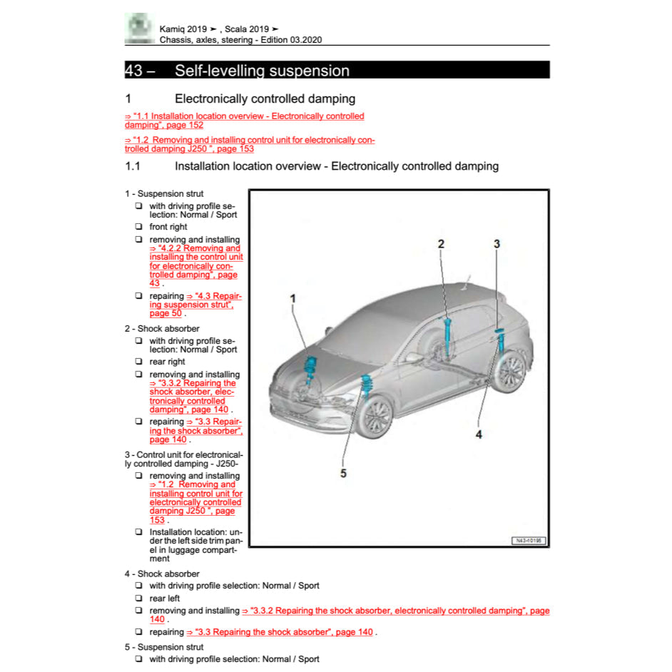 SKODA SCALA 2019+ Full Manual Set – Repair & Maintenance Manual