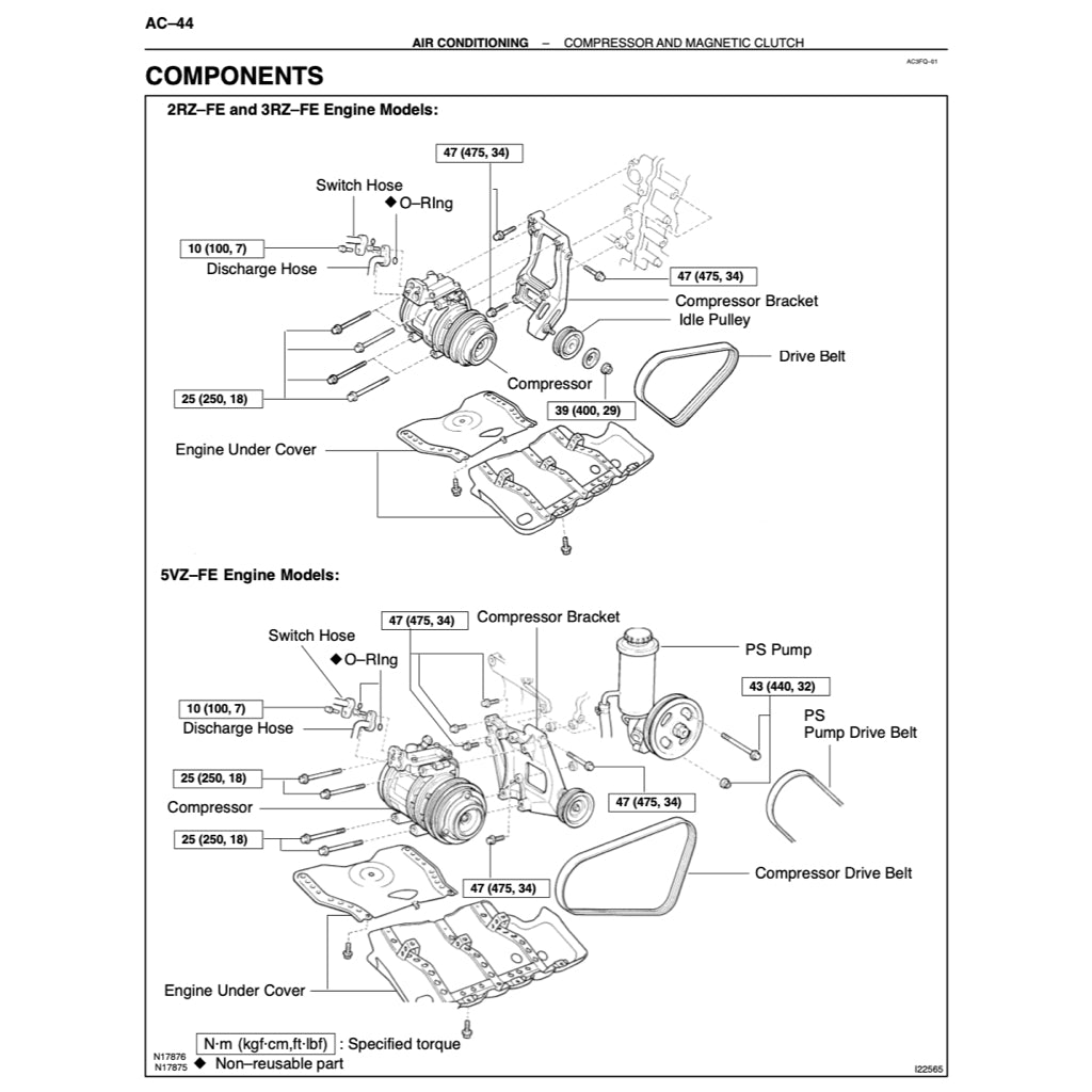 TOYOTA TACOMA N140-N190 1995-2004 Full Manual Set – Repair & Maintenance Manual