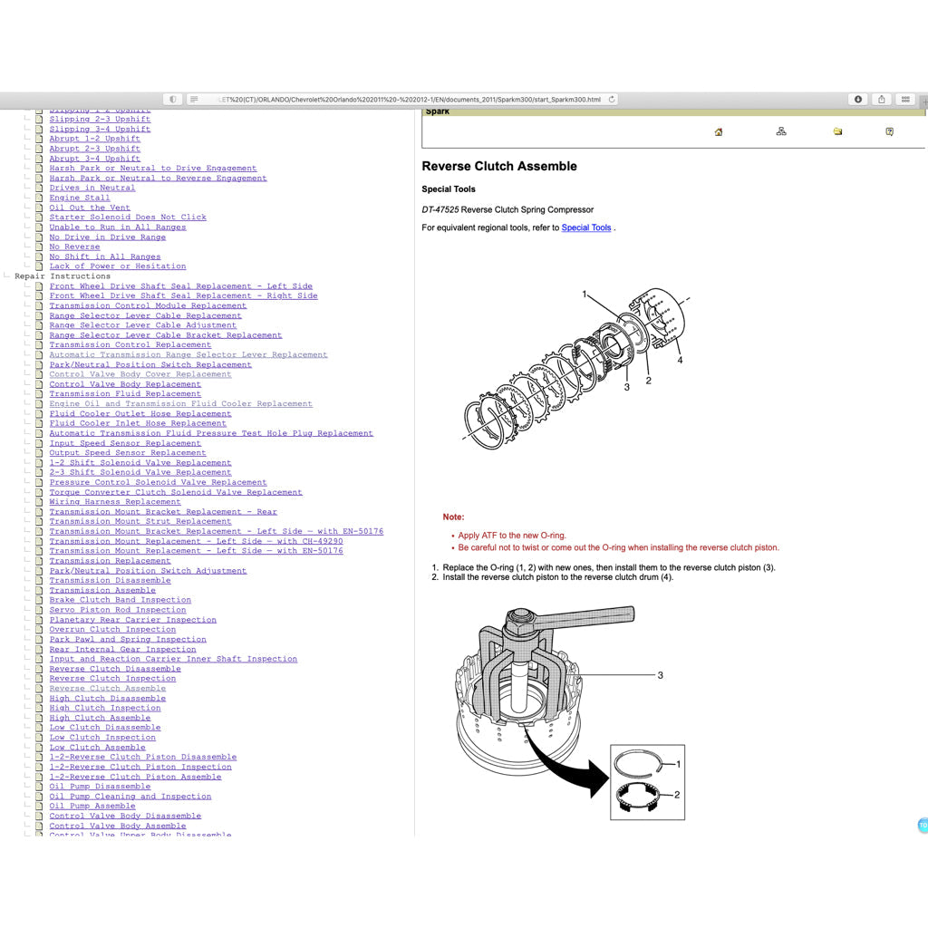CHEVROLET SPARK M300 2009-2014 Full Manual Set – Repair & Maintenance Manual