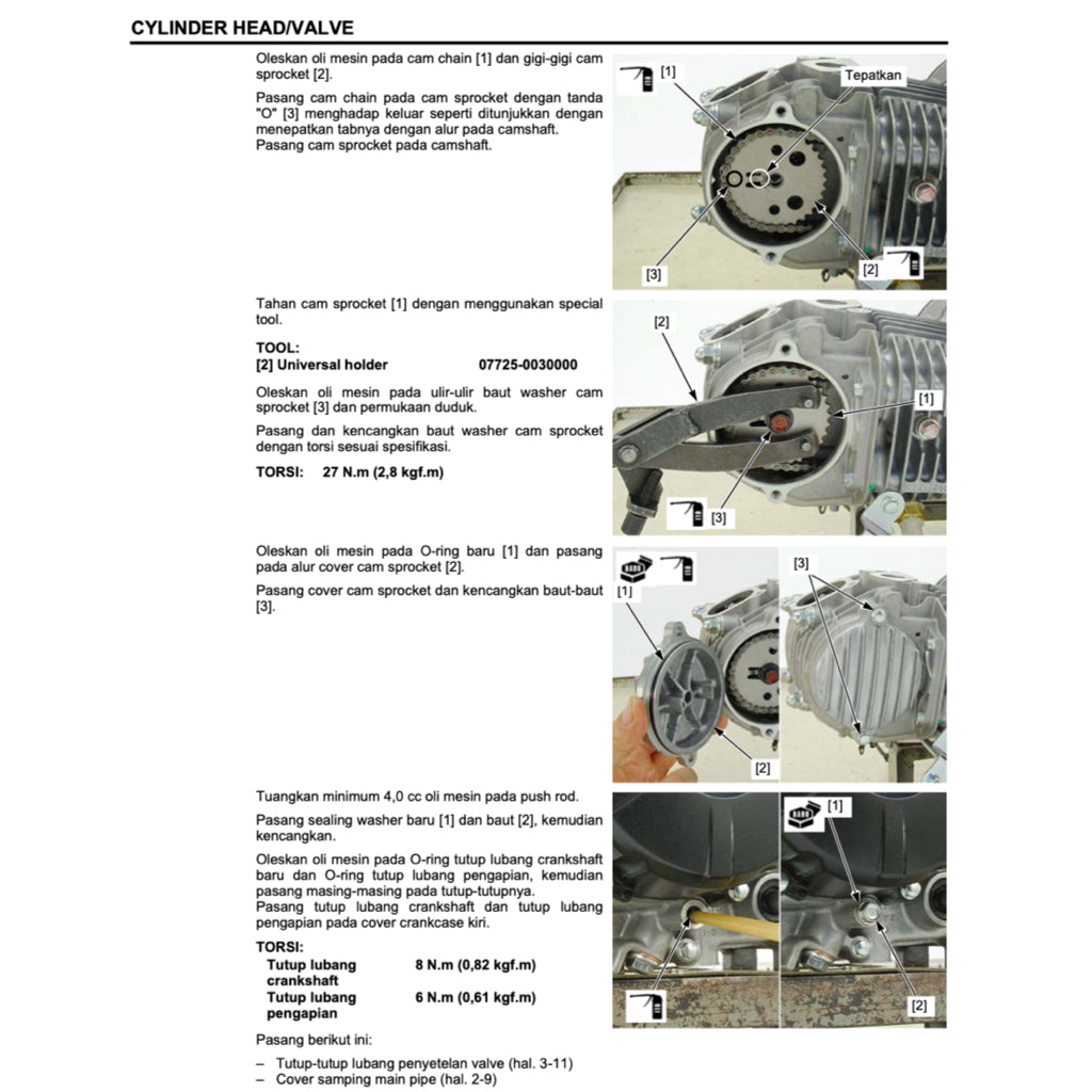 HONDA SUPRA 125 X HELM PGM-FI 2012+ Full Manual Set – Repair & Maintenance Manual and Spare Parts Catalog and User Handbook - BAHASA INDONESIA