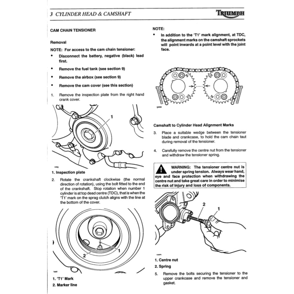 TRIUMPH SPEED TRIPLE 2002-2004 Full Manual Set – Repair & Maintenance Manual and User Handbook