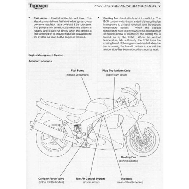 TRIUMPH SPRINT ST / RS 1999-2004 Full Manual Set – Repair & Maintenance Manual and User Handbook