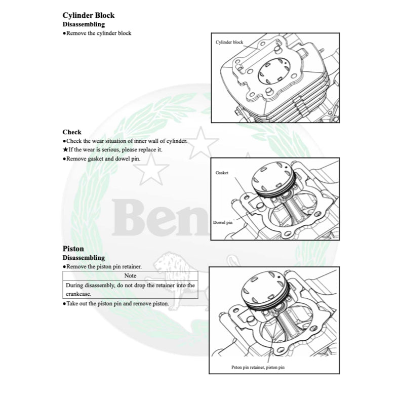 BENELLI TNT 135i 2017-2020 Full Manual Set – Repair & Maintenance Manual and Spare Parts Catalog and User Handbook