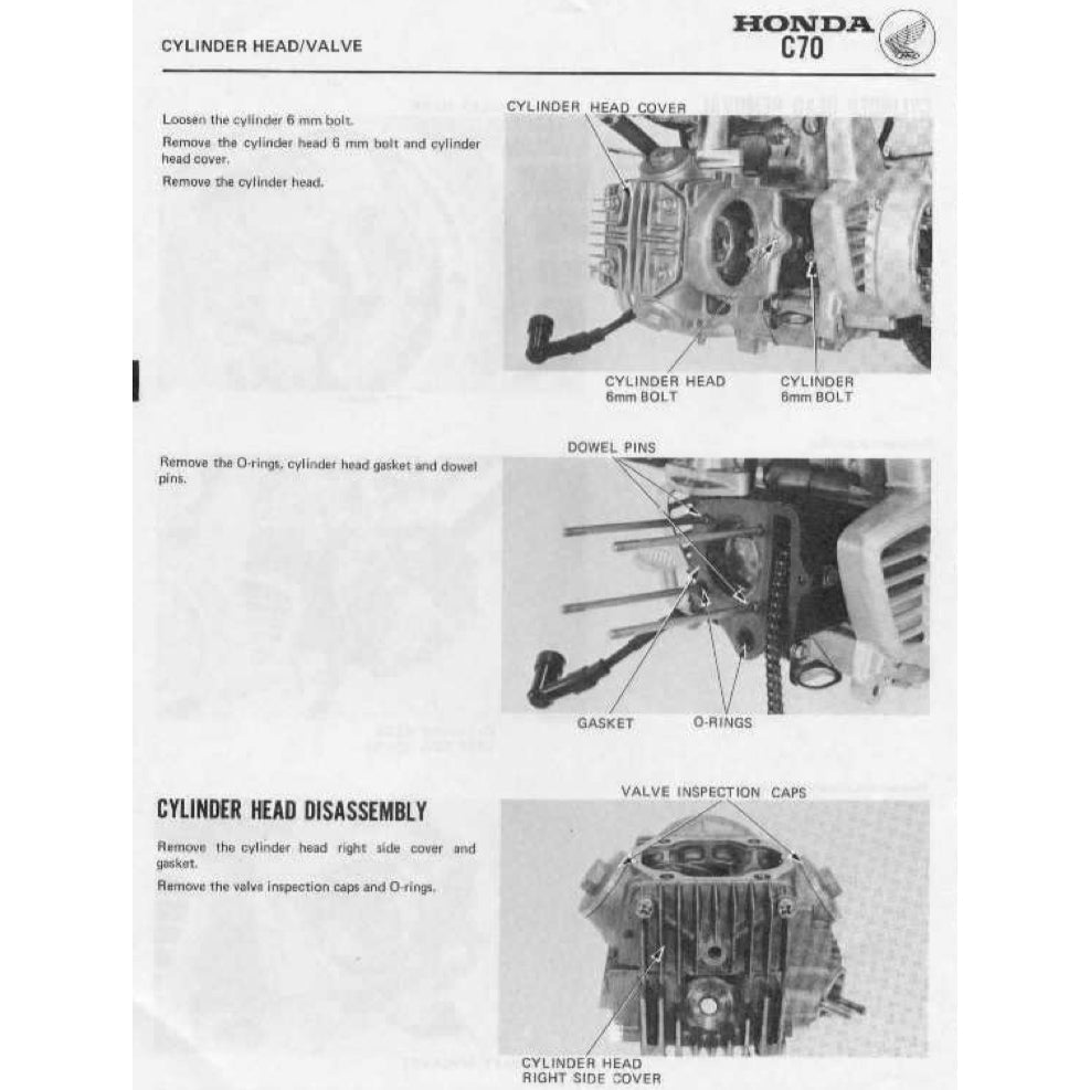 HONDA CUB70 C70 1970-1991 Full Manual Set – Repair & Maintenance Manual and Spare Parts Catalog and User Handbook