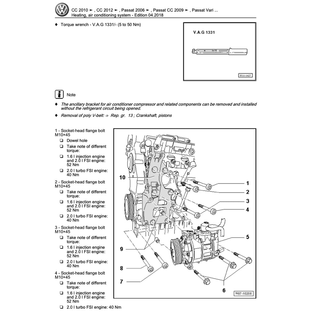 VW PASSAT B6 2005-2011 Full Manual Set – Repair & Maintenance Manual
