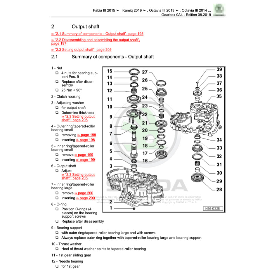 SKODA SCALA 2019+ Full Manual Set – Repair & Maintenance Manual