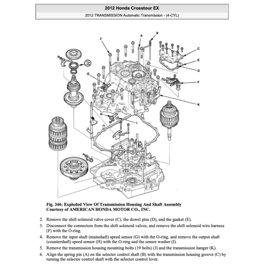 HONDA CROSSTOUR TF1/2 2010-2015 Full Manual Set – Repair & Maintenance Manual