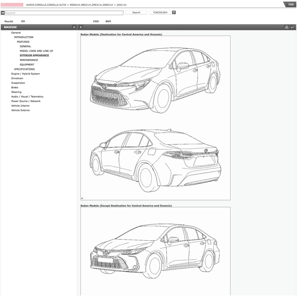TOYOTA COROLLA ALTIS E210 2018+ Full Manual Set – Repair & Maintenance Manual