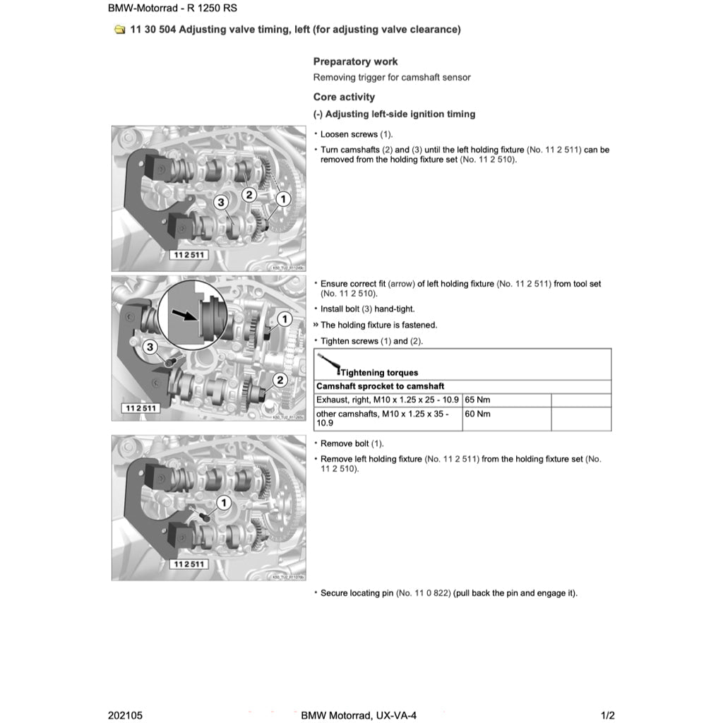BMW R1250RS R1250 RS K54 2018+ Full Manual Set – Repair & Maintenance Manual and RIDER'S MANUAL